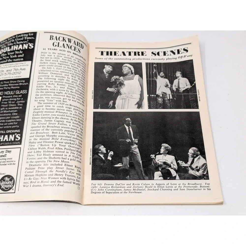 Promenade Theatre Playbill Elliot Loves July 1990‎